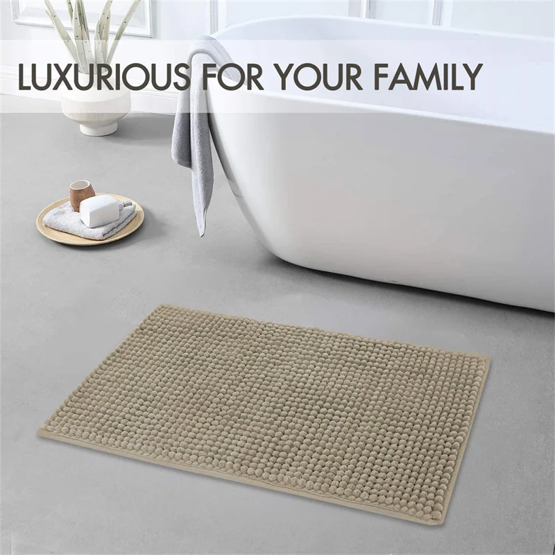 JTdiffer Bathroom Rugs Super Absorbent Chenille Bath Rug with Nonslip Backing for Bathroom Tub 50x80cm 40x120cm